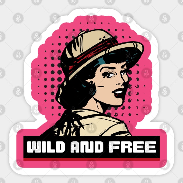 Wild and Free Sticker by Mara Bun